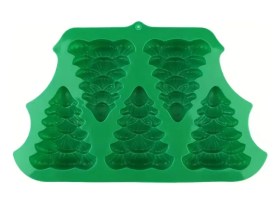 Molde silicona 5 medio arbolitos